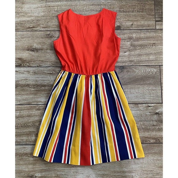 Vintage Mod Hippie Swirl Sleeveless Dress - Picture 11 of 11